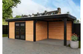 Fonteyn | Tuinhuis Rosalie met Overkapping 700 x 250 Exclusief