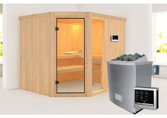 Karibu | Fiona 3 Sauna | Kachel 9 kW Externe Bediening