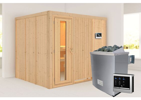 Karibu | Gobin Sauna | Energiesparende Deur | Kachel 9 kW Externe Bediening