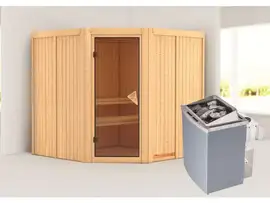 Karibu | Jarin Sauna | Bronzeglas Deur | Kachel 9 kW Geïntegreerde Bediening