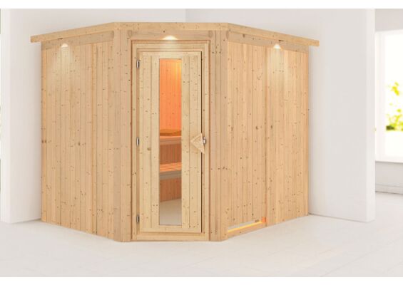 Karibu | Malin Sauna met Dakkraag | Energiesparende Deur