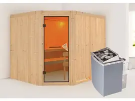 Karibu | Malin Sauna | Bronzeglas Deur | Kachel 9 kW Geïntegreerde Bediening