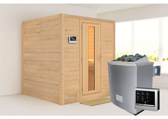 Karibu | Mojave Sauna | Energiesparende Deur | Kachel 9 kW Externe Bediening