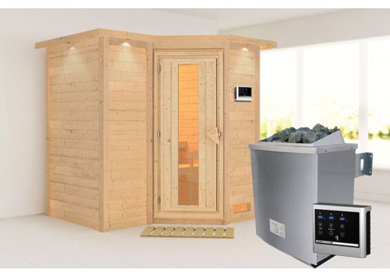 Karibu | Sahib 2 Sauna | Energiesparende Deur | Kachel 9 kW Externe Bediening