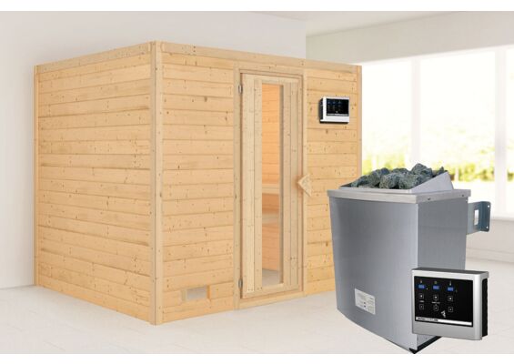 Karibu | Sonara Sauna | Energiesparende Deur | Kachel 9 kW Externe Bediening