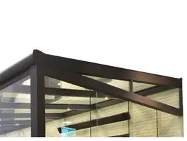 Fonteyn | Zijwand tuinkamer glazen panoramawand tbv Comfortline 400 cm