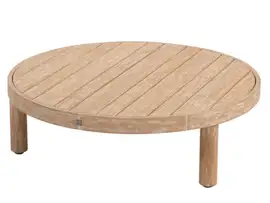4 Seasons Outdoor | Koffietafel Sem Brushed Teak Ø80 cm x 32(h) cm