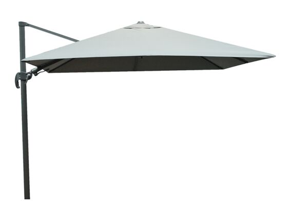 Zweefparasol 300 x 300 cm Shadow LED - Antraciet/Faded Grey - Fonteyn Collectie