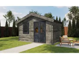 Lugarde Select Blokhut Wijhe 400x250cm - Keteldruk Grijs