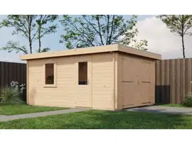 Lugarde Select | Tuinhuis Eibergen met Garagedeur 350 x 500 | Onbehandeld