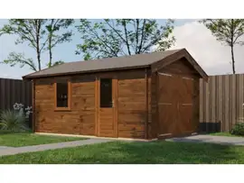 Lugarde Select | Tuinhuis Opheusden met Garagedeur 350 x 500 | Keteldruk Bruin