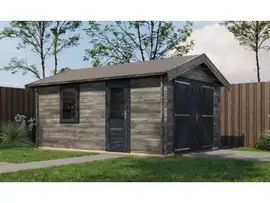 Lugarde Select | Tuinhuis Opheusden met Garagedeur 350 x 500 | Keteldruk Grijs