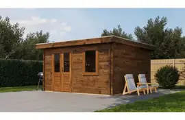 Lugarde Select Blokhut Winterswijk 400x400cm - Keteldruk Bruin