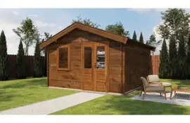 Lugarde Select Blokhut Loenen 400x400cm - Keteldruk Bruin