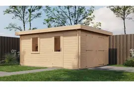 Lugarde Select Blokhut Lochem met garagedeur 400x500cm - Onbehandeld