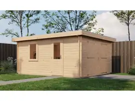Lugarde Select | Tuinhuis Lochem met Garagedeur 400 x 500 | Onbehandeld