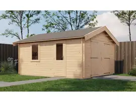 Lugarde Select | Tuinhuis Kesteren met Garagedeur 400 x 500 | Onbehandeld