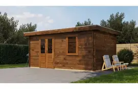 Lugarde Select Blokhut Zevenaar 500x300cm - Keteldruk Bruin