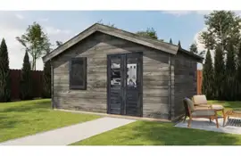 Lugarde Select Blokhut Wolfheze 500x300cm - Keteldruk Grijs