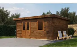 Lugarde Select Blokhut Duiven 500x400cm - Keteldruk Bruin