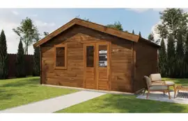 Lugarde Select Blokhut Eerbeek 500x400cm - Keteldruk Bruin