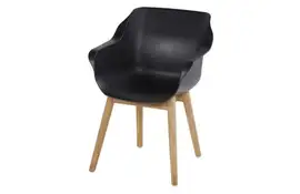 Hartman | Tuinstoel Sophie met Armleuningen Teak | Carbon Black