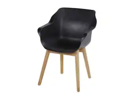 Hartman | Tuinstoel Sophie met Armleuningen Teak | Carbon Black