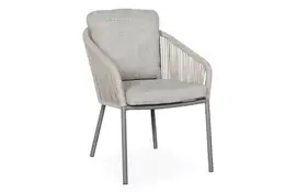 SUNS | Tuinstoel Nappa | MRG | Fishbone Weaving | Soft Grey Mixed Weave