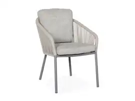 SUNS | Tuinstoel Nappa | MRG | Fishbone Weaving | Soft Grey Mixed Weave
