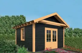 Tuindeco | Tubbergen Tuinhuis 400 x 400 DHZ | Zwart Gespoten