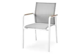 SUNS | Tuinstoel Tutti met Teak Arm | MW | White Grey