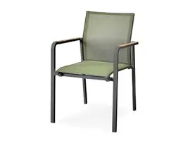 SUNS | Tuinstoel Tutti met Teak Arm | MRG | Forest Green