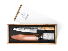 VG10 Forged | Koksmes met lederen beschermhoes