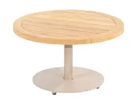 4 Seasons Outdoor | Koffietafel Volta Teak Ø60 cm x 35(h) cm | Latte