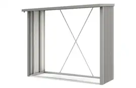 Biohort | Houtopslag Woodstock 230 | Kwartsgrijs-Metallic
