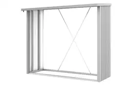 Biohort | Houtopslag Woodstock 230 | Zilver-Metallic
