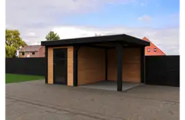 Fonteyn | Tuinhuis Xenna met Overkapping 450 x 300 Exclusief