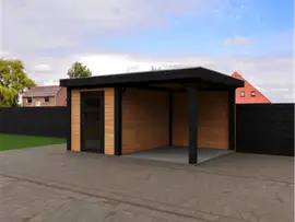 Fonteyn | Tuinhuis Xenna met Overkapping 450 x 300 Exclusief