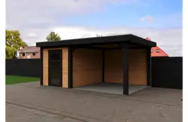 Fonteyn | Tuinhuis Xenna met Overkapping 500 x 300 Exclusief