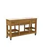 Passion Grills | Buitenkeuken Onderdeel | Milano Bar Eiland met Wielen | 150-200 x 50 cm | Albastro Cream