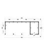Tuindeco | Overkapping Hamar L | Type 10 | Zwarte Wanden