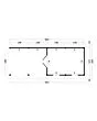 Tuindeco | Overkapping Hamar L | Type 11 | Zwarte Wanden