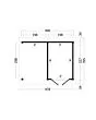 Tuindeco | Overkapping Hamar L | Type 3 | Zwarte Wanden