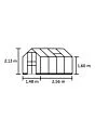 Royal Well | Tuinkas Birdlip 84 | Veiligheidsglas 3 mm | Zwart