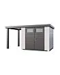 Telluria | Tuinhuis Classico 2724 met Overkapping Open Lounge Small | Links | Wit