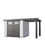 Telluria | Tuinhuis Classico 2724 met Overkapping Open Lounge Small | Rechts | Wit