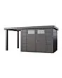 Telluria | Tuinhuis Classico 3024 met Overkapping Open Lounge Small | Links | Antraciet