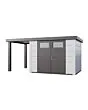 Telluria | Tuinhuis Classico 3024 met Overkapping Open Lounge Small | Links | Wit