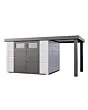 Telluria | Tuinhuis Classico 3024 met Overkapping Open Lounge Small | Rechts | Wit