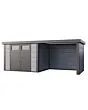 Telluria | Tuinhuis Classico 3024 met Overkapping Lounge Small | Rechts | Lichtgrijs